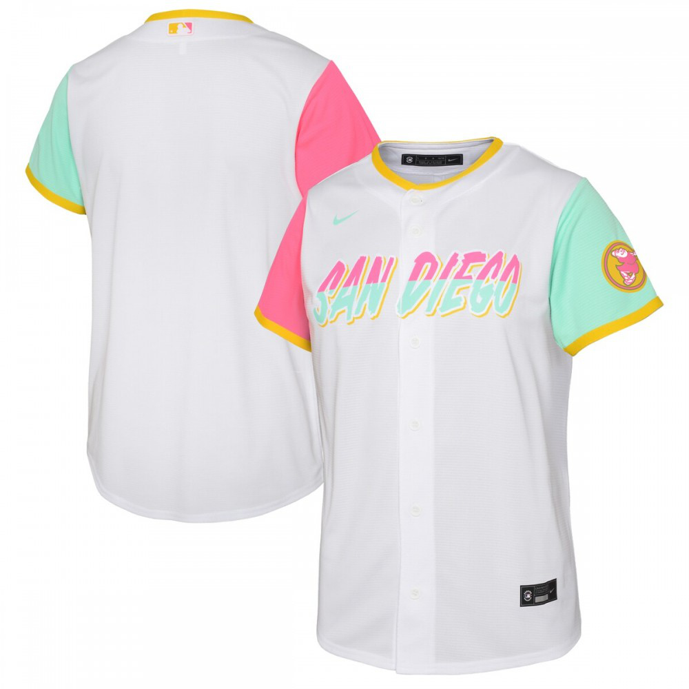 San Diego Padres Youth 2022 City Connect Replica Team Jersey - White-Pro Kit Vault | Brand New 26/27 Sports Jerseys